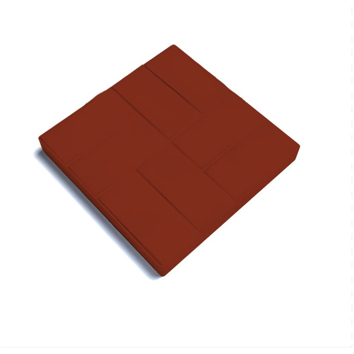 Квадратная тротуарная плитка 500х500х70 паркет Красный